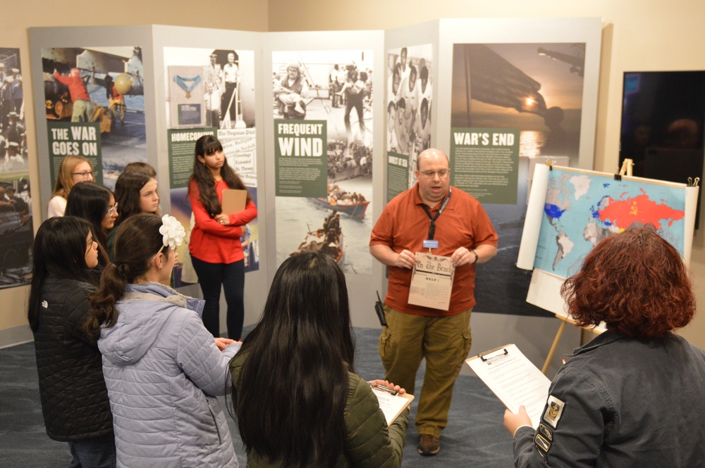 Naval Museum hosts students from Princess Anne High School