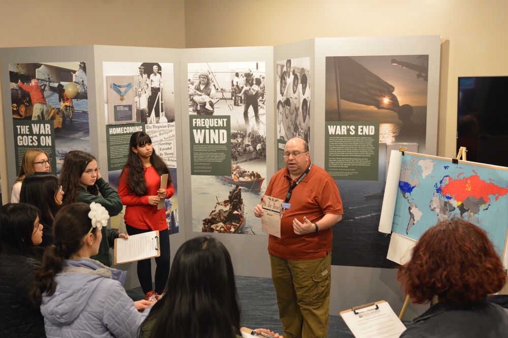 Naval Museum hosts students from Princess Anne High School