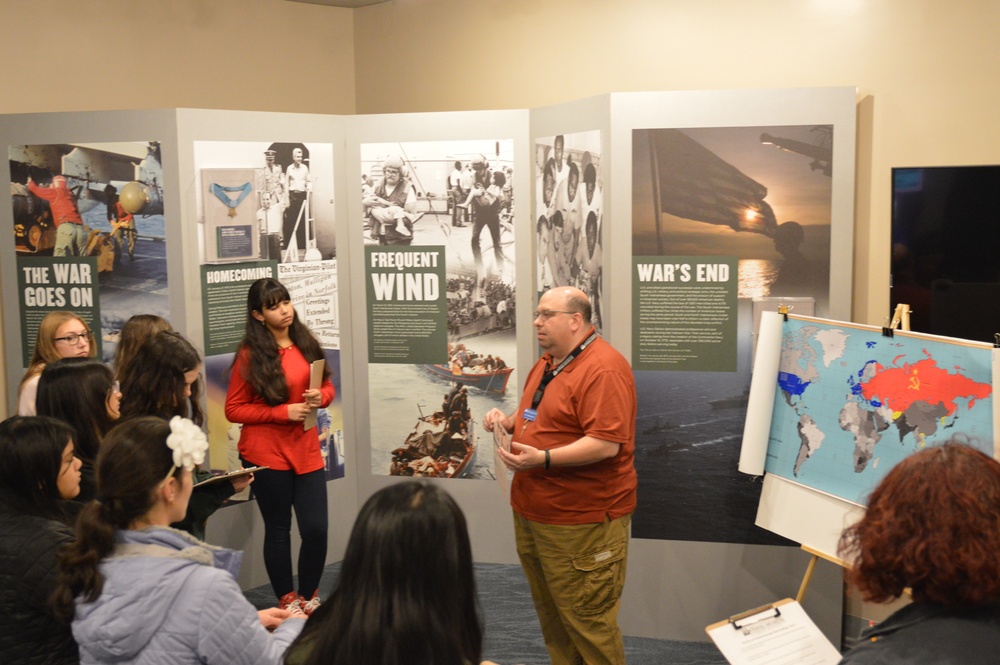 Naval Museum hosts students from Princess Anne High School