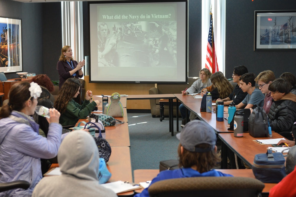 Naval Museum hosts students from Princess Anne High School