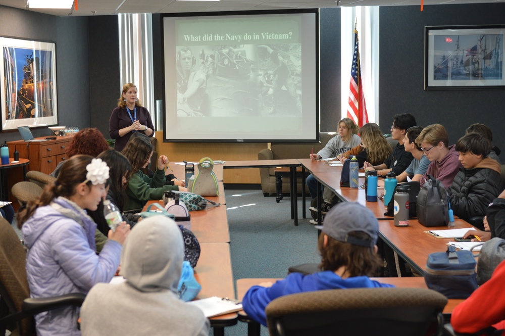 Naval Museum hosts students from Princess Anne High School