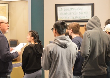 Naval Museum hosts students from Princess Anne High School