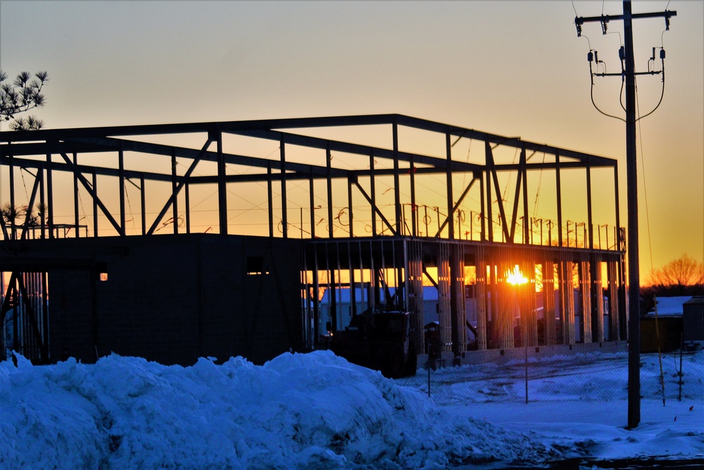 $11.96 million brigade headquarters project now 13 percent complete as February construction ops continue at Fort McCoy