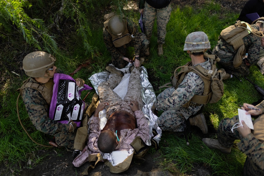 Division Marines, sailors train to provide casualty care