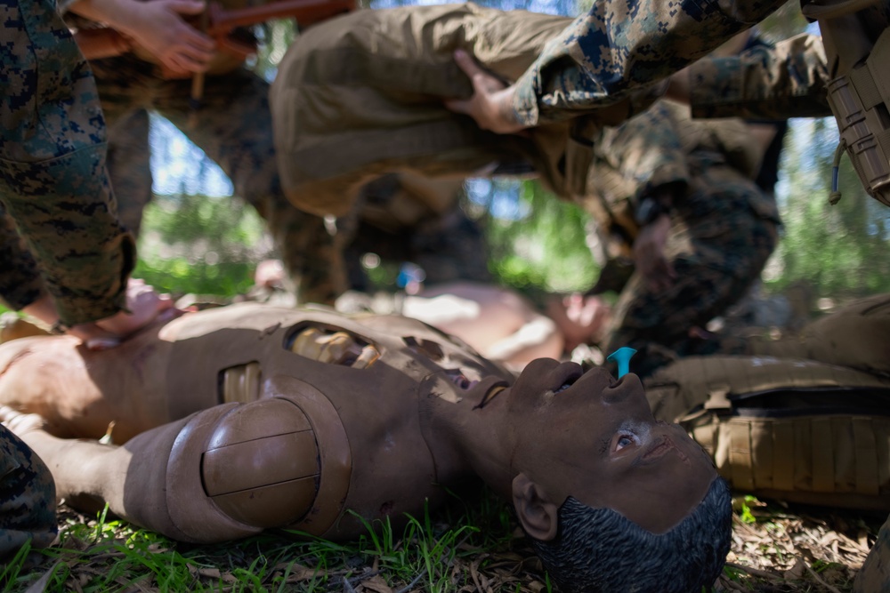 Division Marines, sailors train to provide casualty care