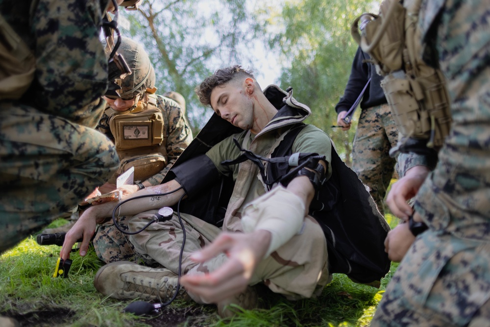 Division Marines, sailors train to provide casualty care