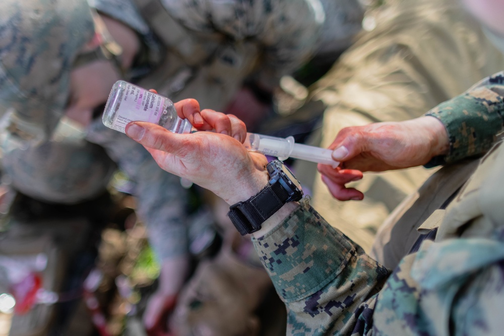 Division Marines, sailors train to provide casualty care