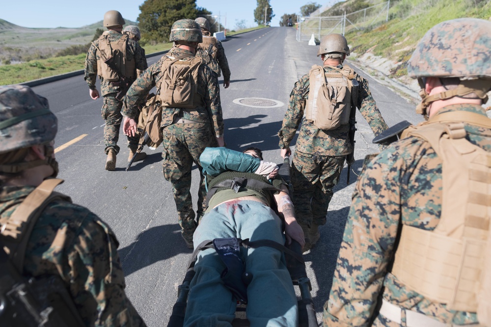 Division Marines, sailors train to provide casualty care