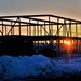 Sun sets on another day of February 2023 brigade headquarters construction at Fort McCoy