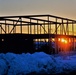 Sun sets on another day of February 2023 brigade headquarters construction at Fort McCoy
