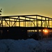 Sun sets on another day of February 2023 brigade headquarters construction at Fort McCoy