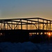 Sun sets on another day of February 2023 brigade headquarters construction at Fort McCoy
