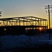 Sun sets on another day of February 2023 brigade headquarters construction at Fort McCoy