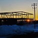Sun sets on another day of February 2023 brigade headquarters construction at Fort McCoy