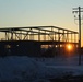 Sun sets on another day of February 2023 brigade headquarters construction at Fort McCoy