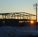 Sun sets on another day of February 2023 brigade headquarters construction at Fort McCoy