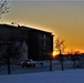 New barracks at Fort McCoy at sunset