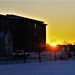 New barracks at Fort McCoy at sunset