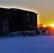 New barracks at Fort McCoy at sunset
