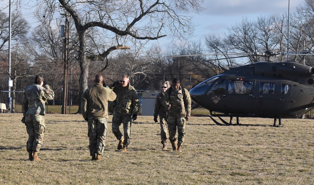 LTG Steven Gilland Superintendent USMA visits USAG FT Hamilton