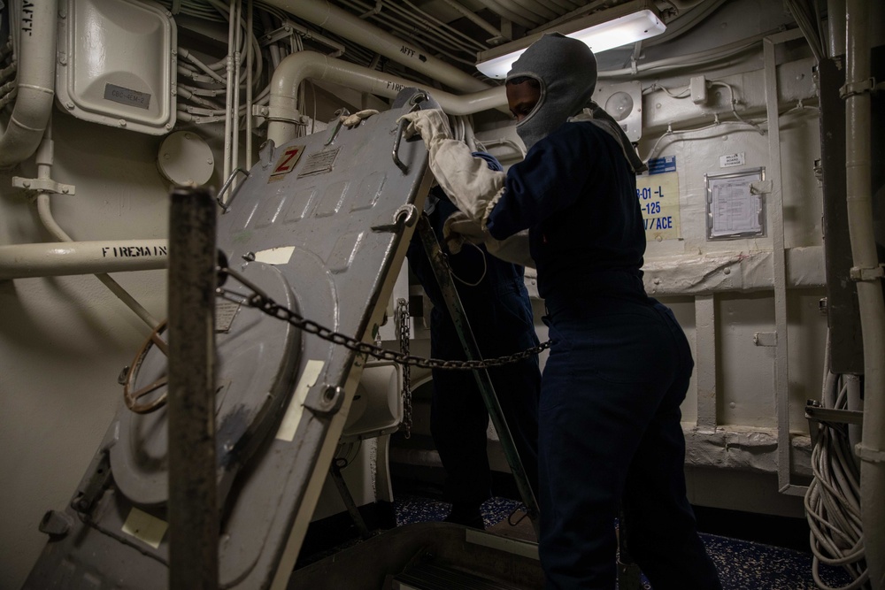 USS BATAAN Practices General Quarters