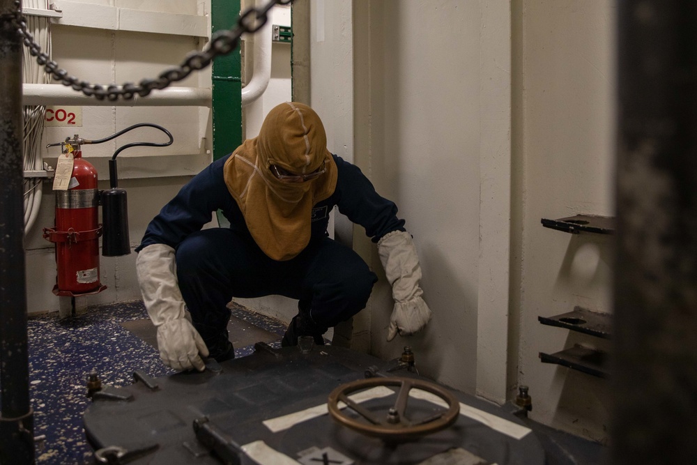 USS BATAAN Practices General Quarters