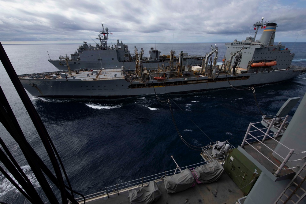 USS Bataan Replenishes At Sea