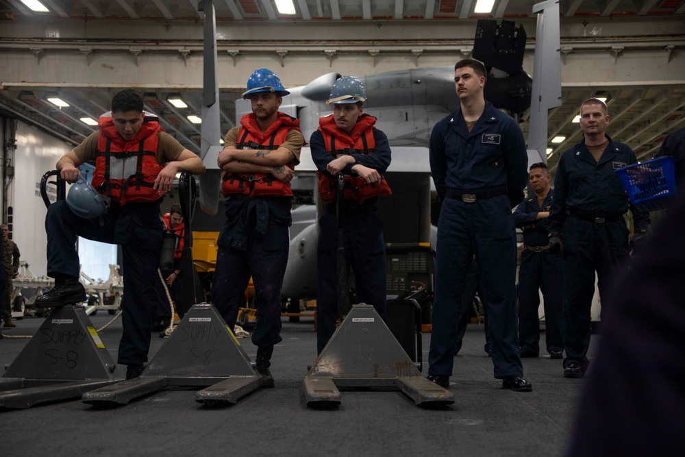 USS Bataan Replenishes At Sea