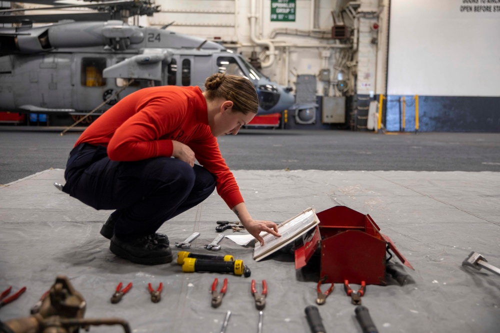 USS BATAAN Prepares For Flight Ops