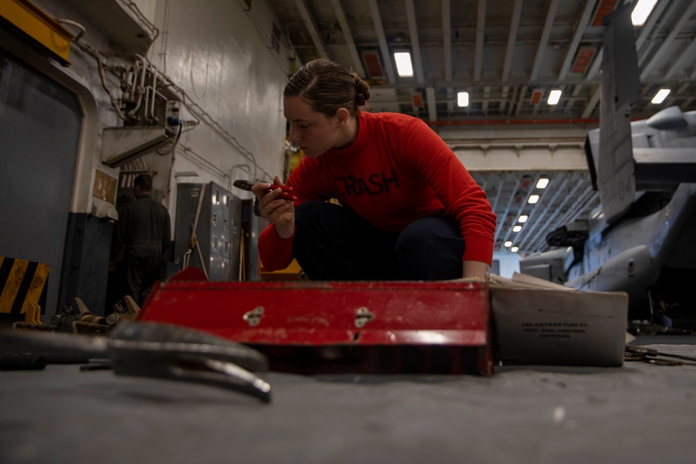 USS BATAAN Prepares For Flight Ops