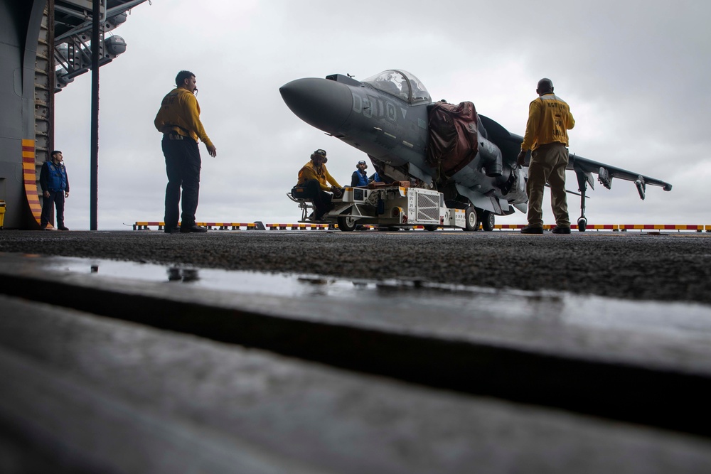 USS BATAAN Prepares For Flight Ops