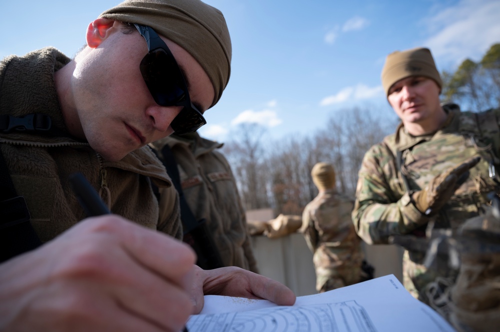 U.S. Air Force Outside the Wire students employ Defensive Fighting Position Training