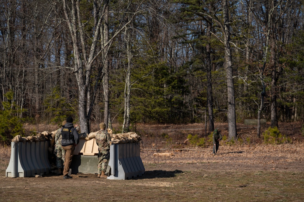 U.S. Air Force Outside the Wire students employ Defensive Fighting Position Training