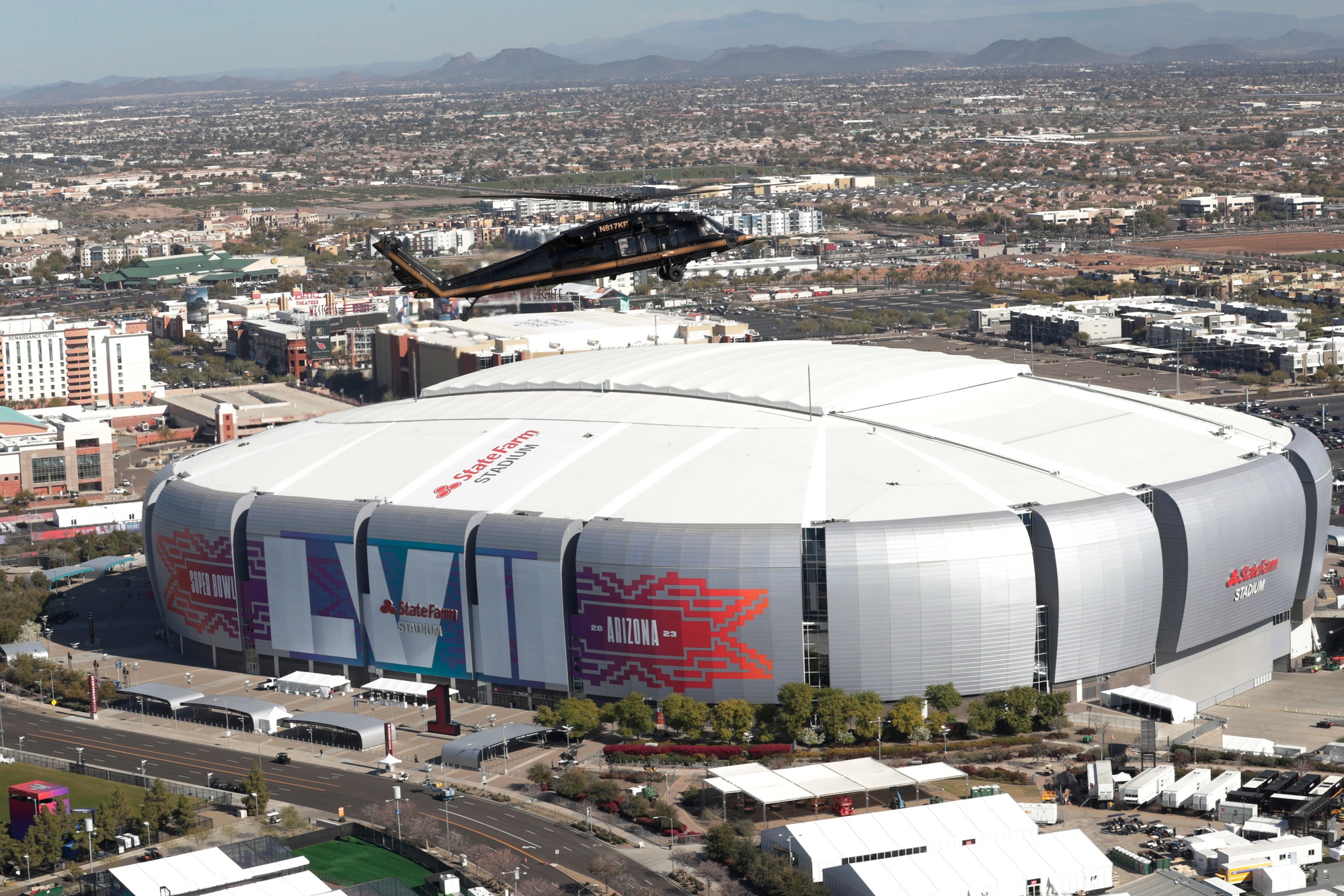 PHOTOS: State Farm Stadium Super Bowl Decor