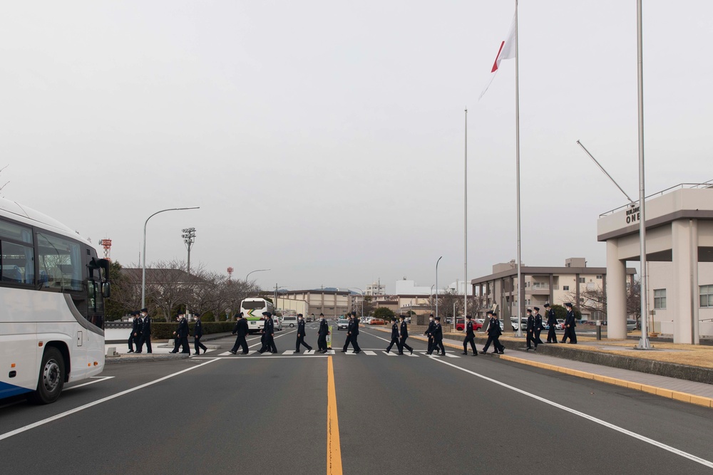 Japan Air Self Defense Force cadets visit Marine Corps Air Station Iwakuni