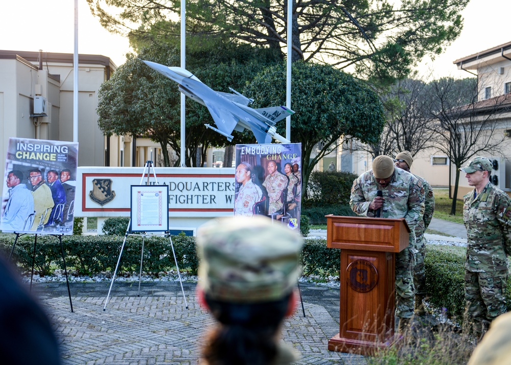 31st Fighter Wing honors Black History Month during proclamation signing