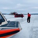 U.S. Coast Guard rescues 11 people stranded on an ice floe