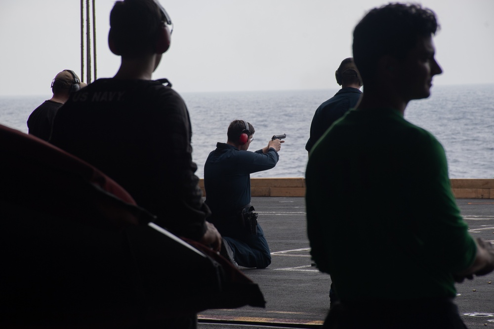 U.S. Navy Sailors Conduct A Live-Fire Exercise