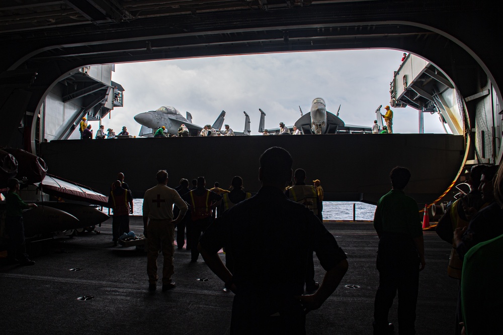 U.S. Navy Sailors Conduct A Mass Casualty Drill