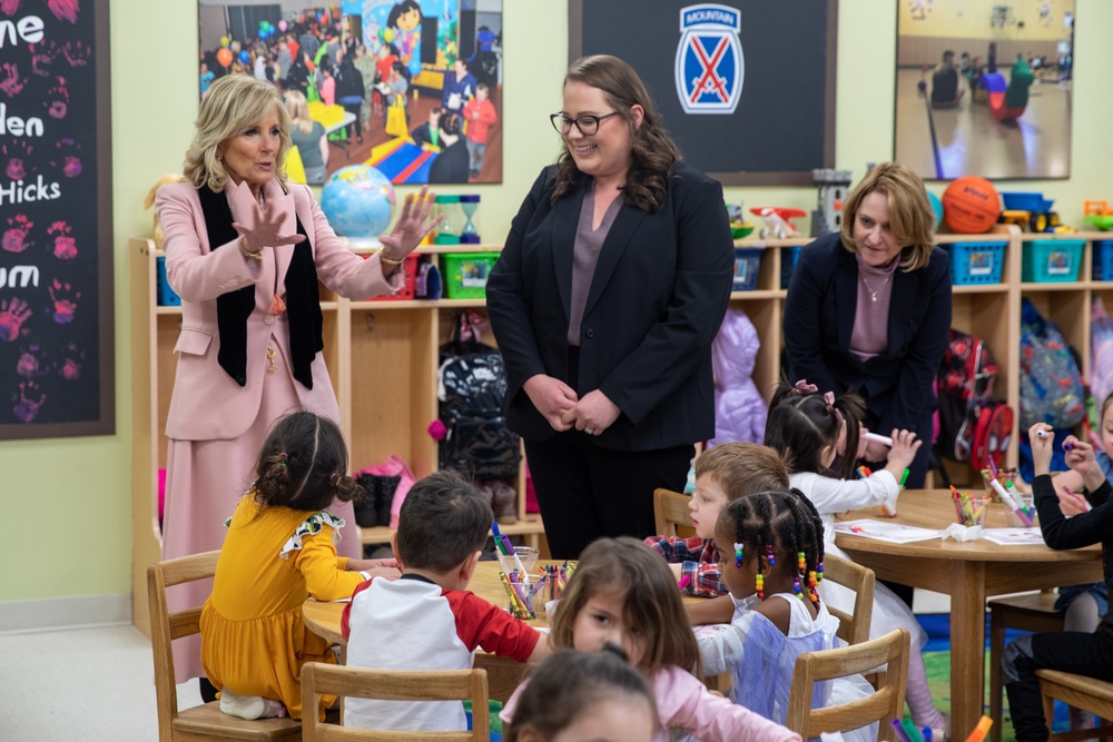 First Lady of the United States and Deputy Secretary of Defense visit Fort Drum
