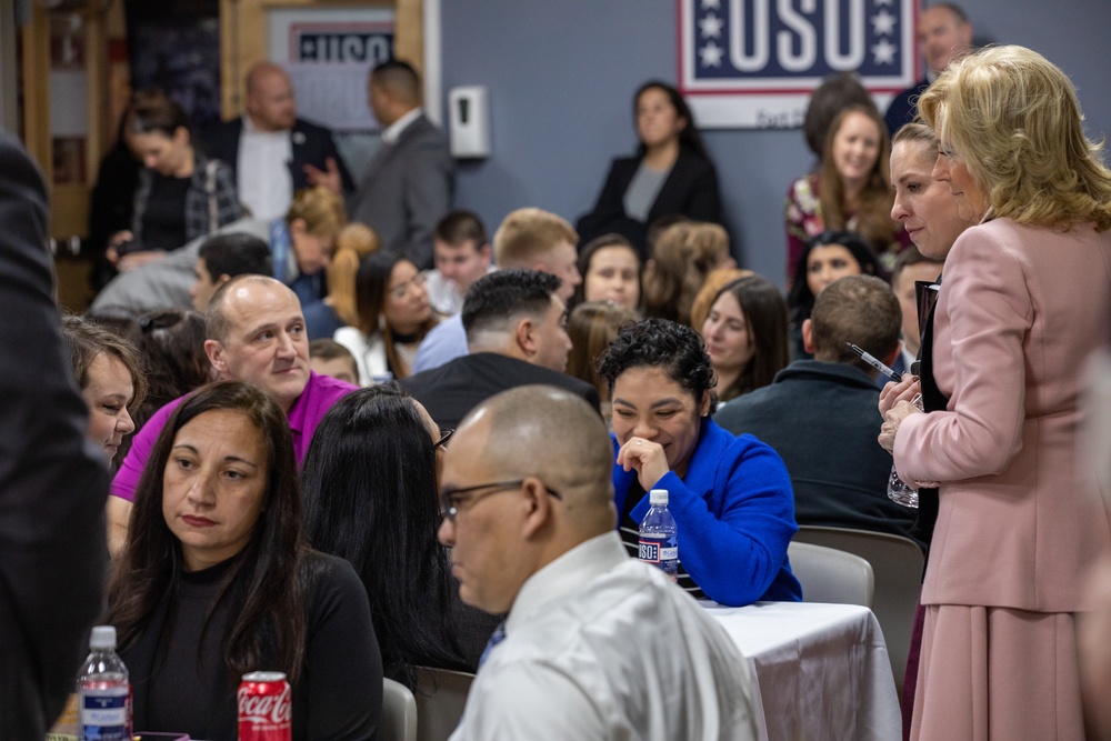 First Lady of the United States and Deputy Secretary of Defense visit Fort Drum