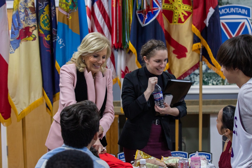 First Lady of the United States and Deputy Secretary of Defense visit Fort Drum