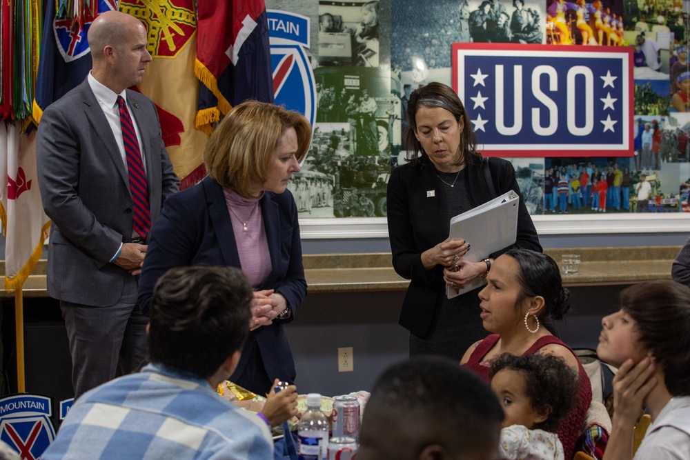 First Lady of the United States and Deputy Secretary of Defense visit Fort Drum