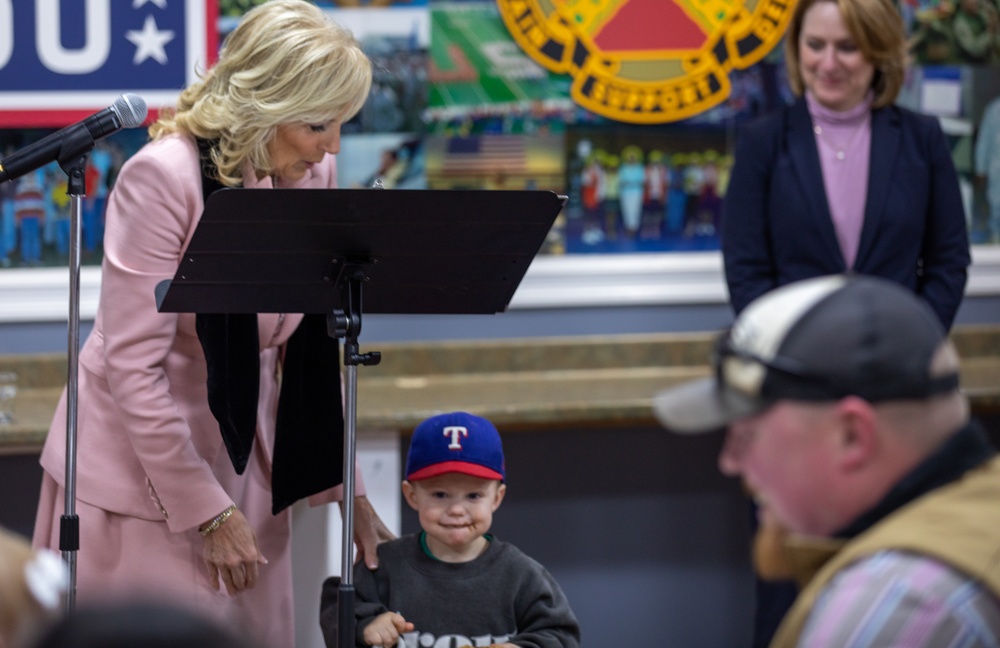 First Lady of the United States and Deputy Secretary of Defense visit Fort Drum