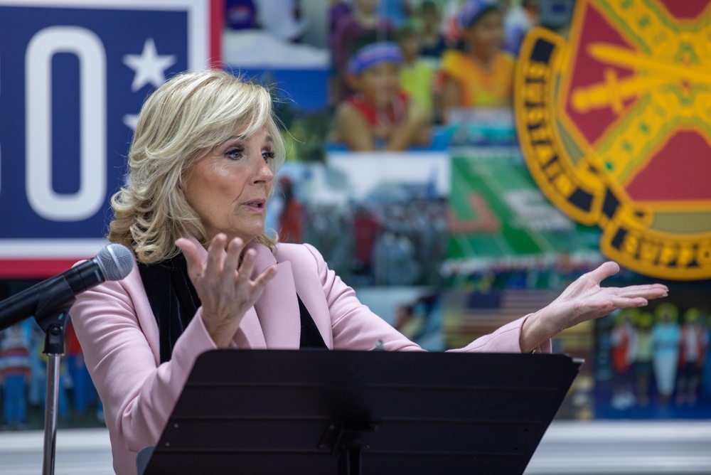 First Lady of the United States and Deputy Secretary of Defense visit Fort Drum