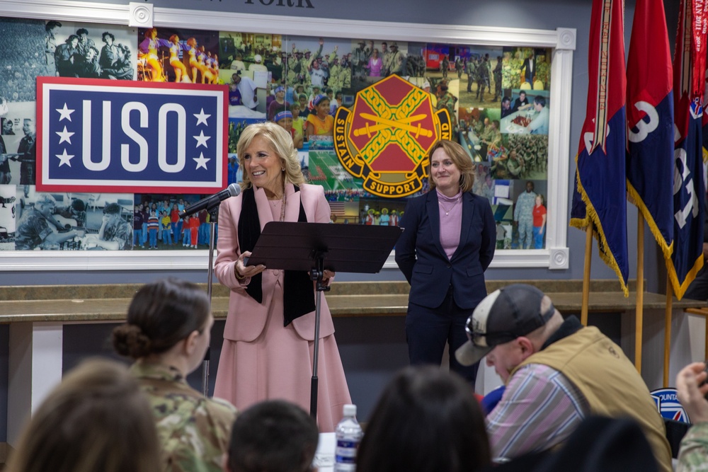 First Lady of the United States and Deputy Secretary of Defense visit Fort Drum