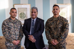 U.S. Marines from the Federated States of Micronesia are promoted to warrant officers