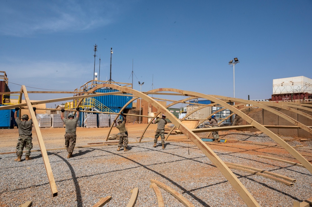 Not your children’s building blocks, CE constructs tent piece by piece