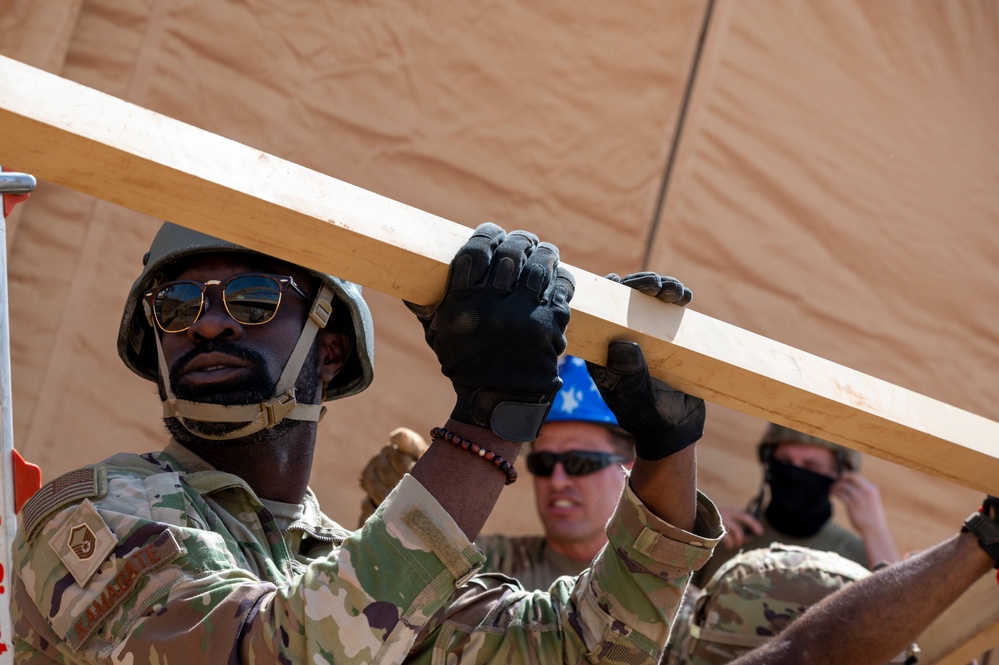 Not your children’s building blocks, CE constructs tent piece by piece