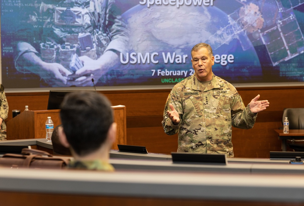 U.S. Space Command commander visits Marine Corps War College